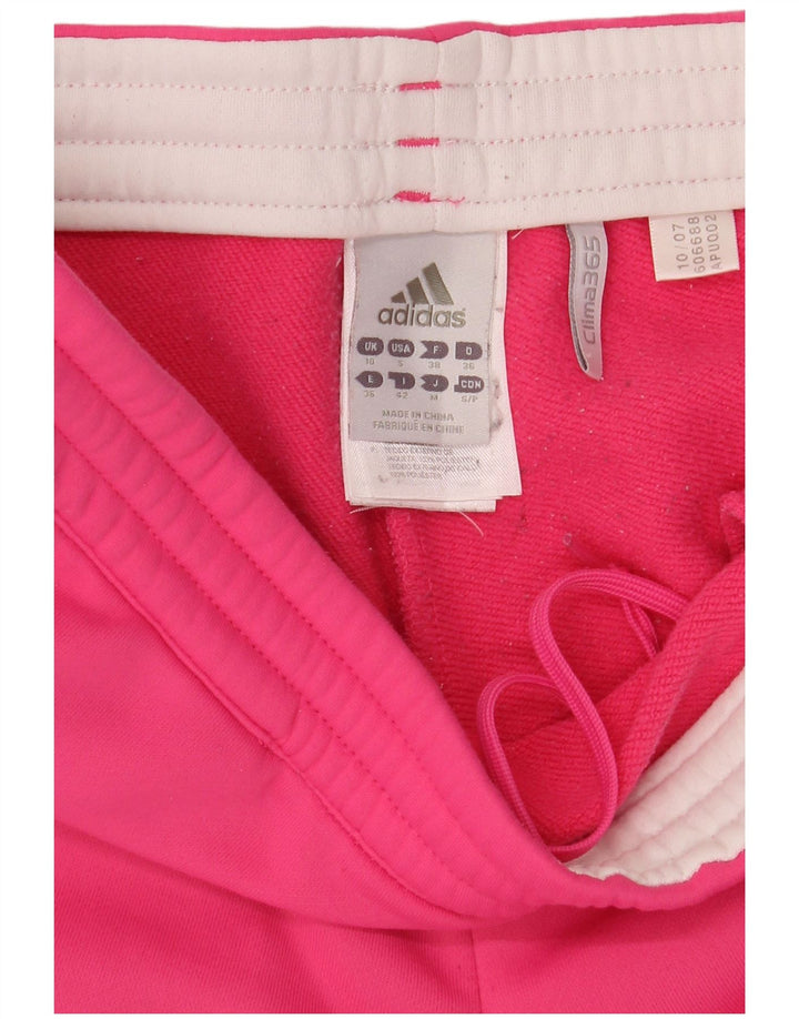Adidas Γυναικεία ίσια φόρμα παντελόνια UK 10 Small Pink Polyester