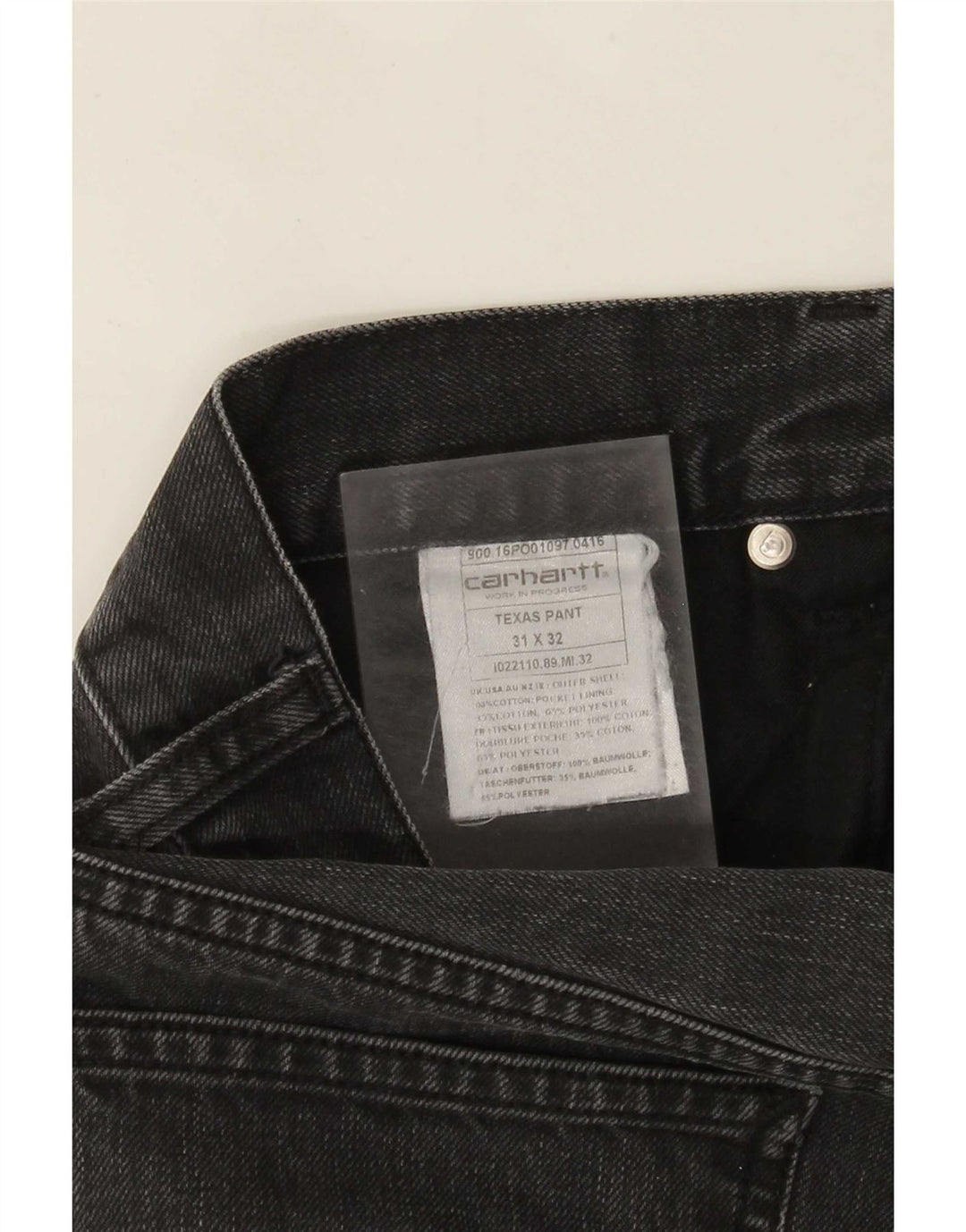 Ανδρικό τζιν ίσιο Carhartt W31 L28 Γκρι βαμβακερό