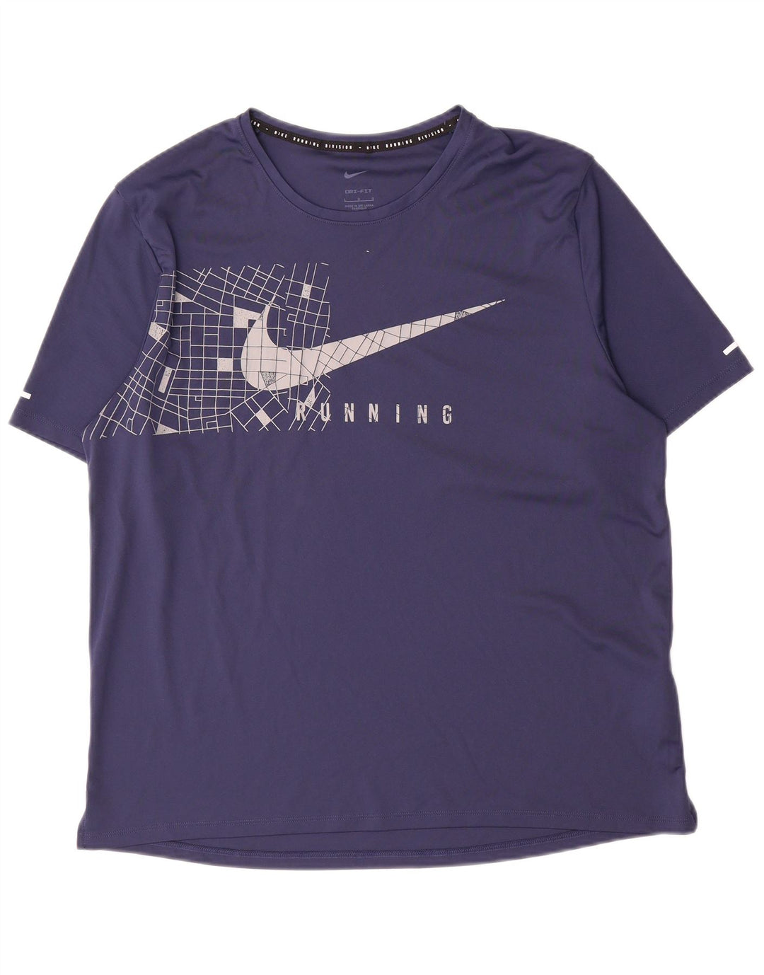 Ανδρικό γραφικό μπλουζάκι Nike με τοπ μεγάλο μπλε ναυτικό πολυεστέρα