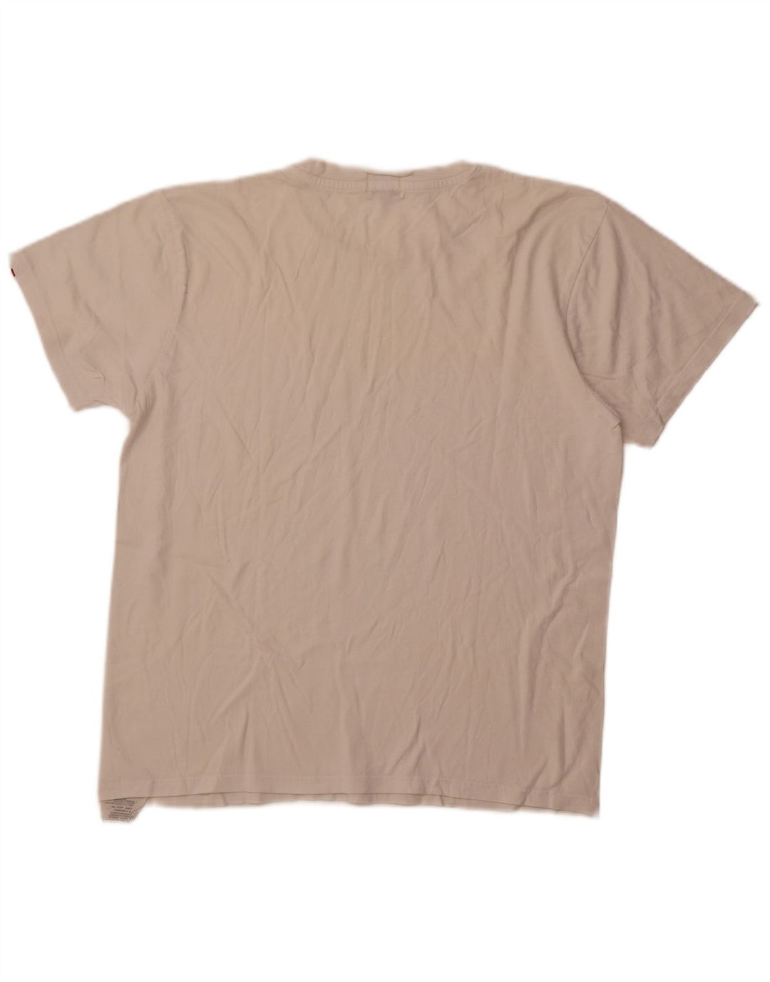 Γυναικείο T-Shirt Levi's Top UK 16 μεγάλο λευκό βαμβακερό