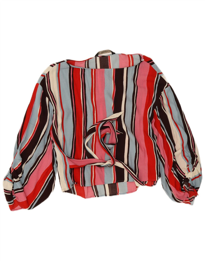 Zara γυναικεία μπλούζα μακρυμάνικη μπλούζα τοπ 14 μεσαία πολύχρωμη ριγέ