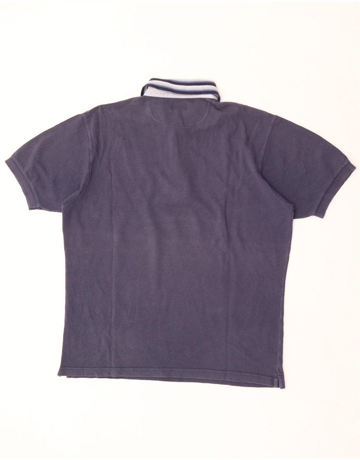 Ανδρικό μπλουζάκι πόλο Brooksfield IT 52 Large Navy Blue από βαμβάκι