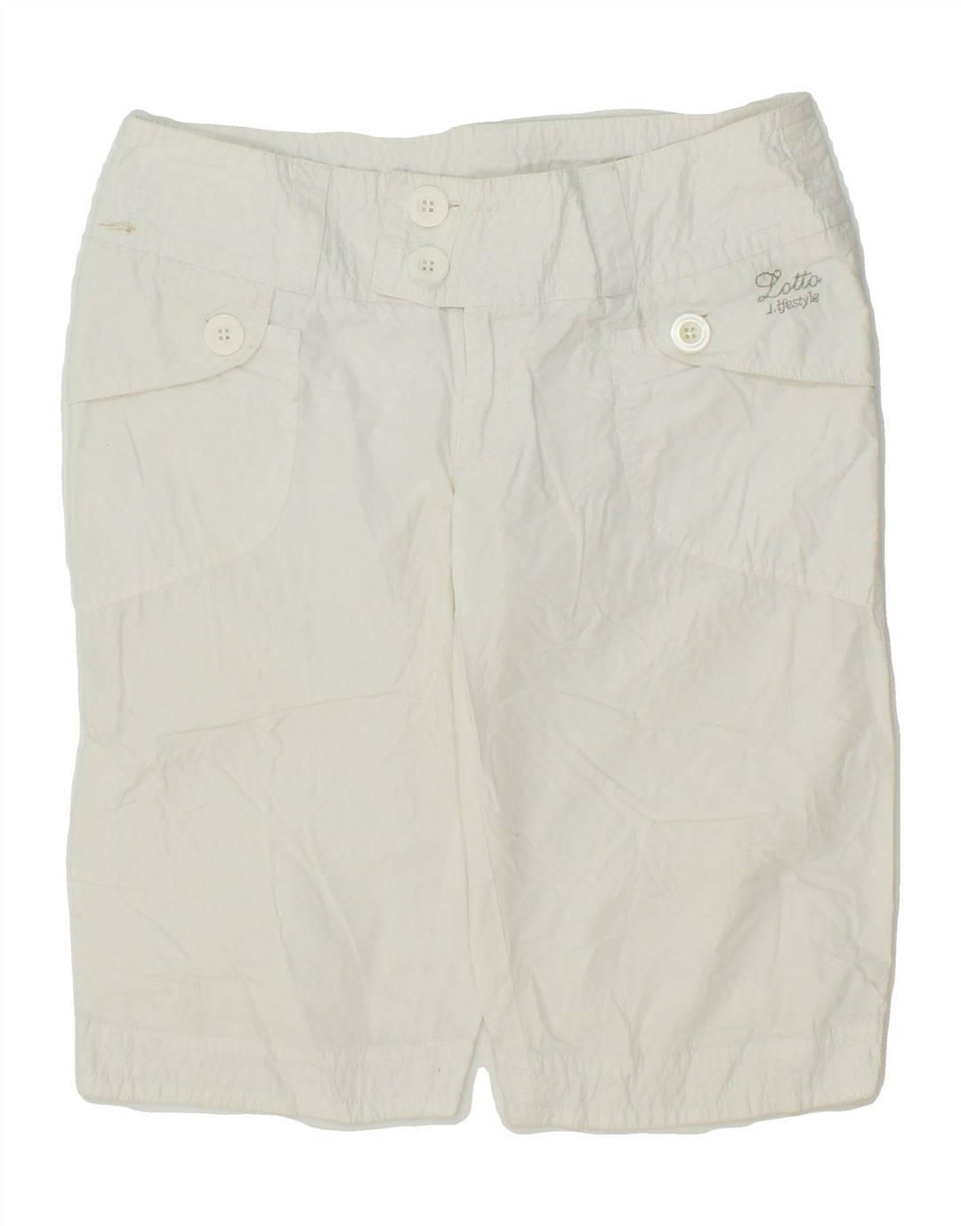 LOTTO Womens Bermuda Shorts Medium W30  White Vintage Lotto and Second-Hand Lotto from Messina Hembry 