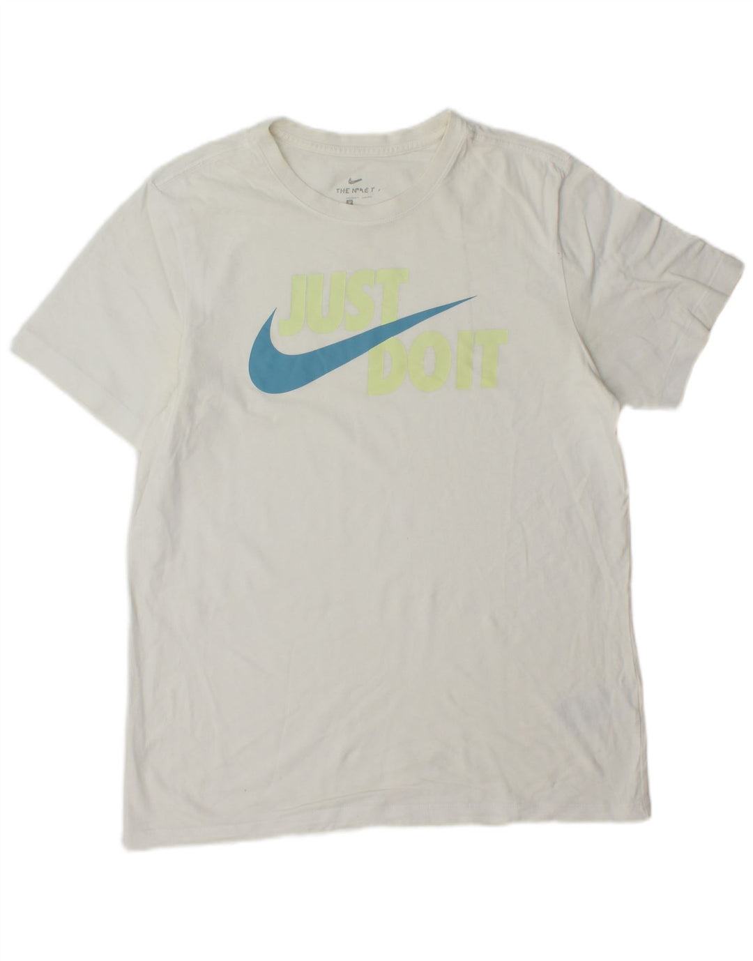 Ανδρικό γραφικό μπλουζάκι Nike, μεγάλο λευκό βαμβακερό