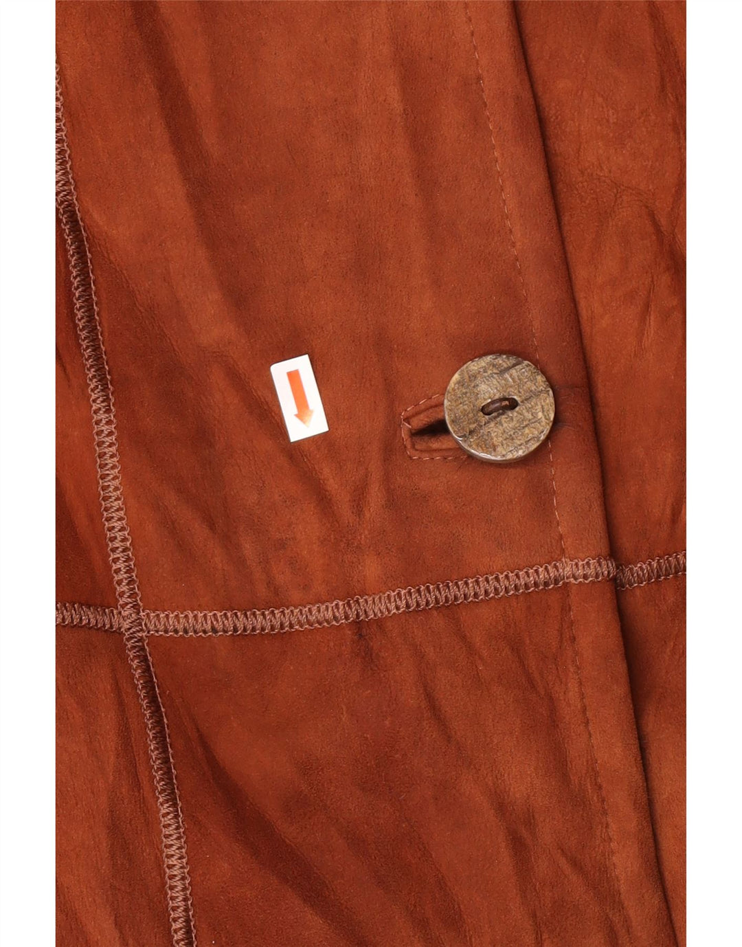 Γυναικείο Shearling Παλτό VINTAGE IT 44 Μεσαίο Καφέ Δέρμα