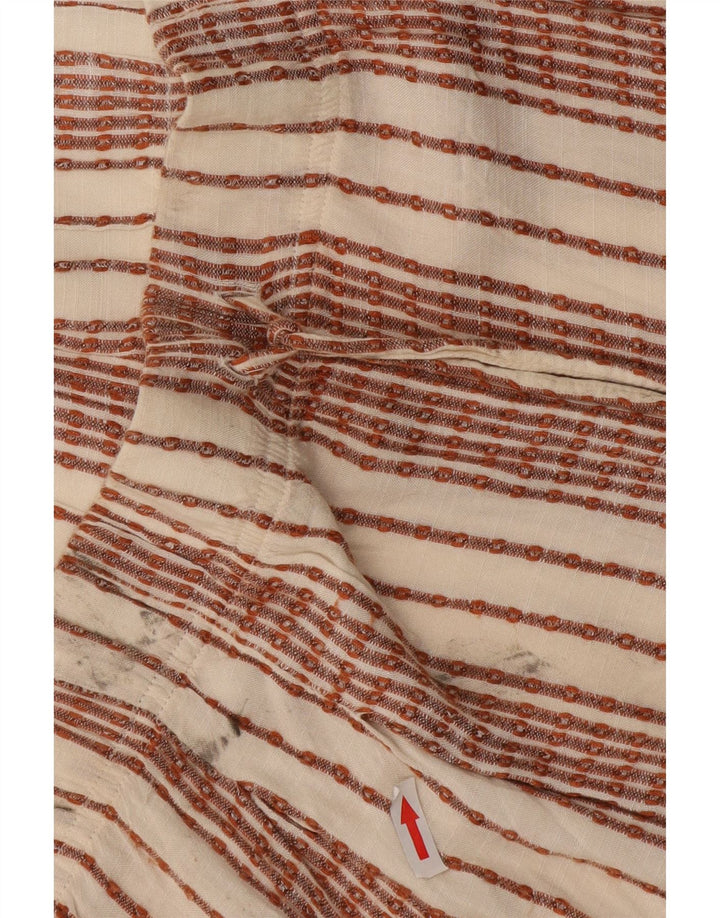 Marks & Spencer γυναικείο σορτς UK 12 Medium W32 Λευκή ριγέ βισκόζη