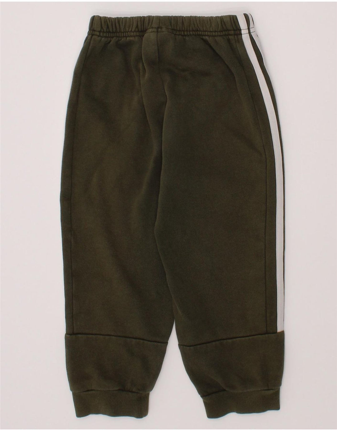 ADIDAS Boys Tracksuit Trousers Joggers 2-3 Years Khaki Cotton