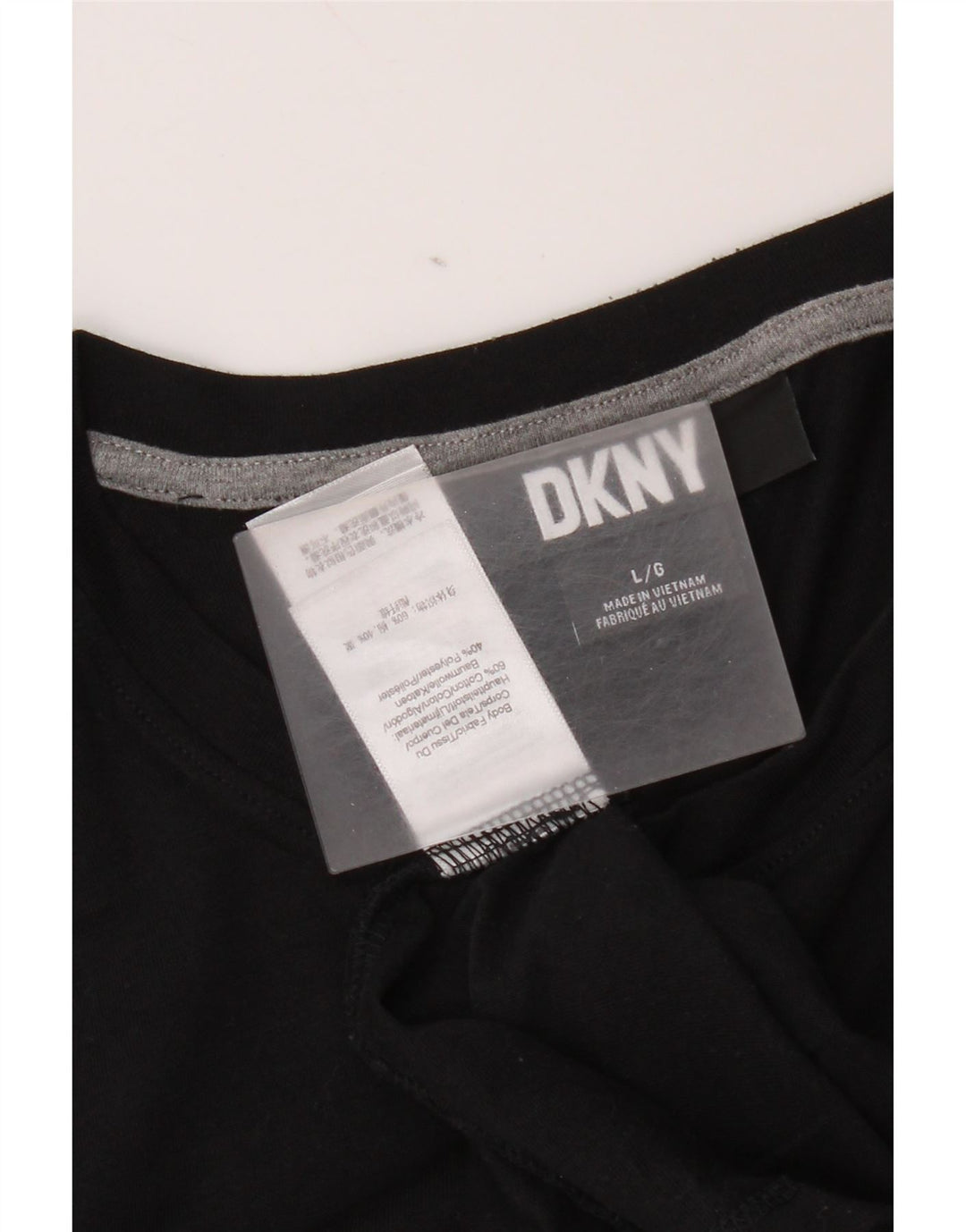 Ανδρικό T-Shirt Dkny Top μεγάλο μαύρο βαμβακερό