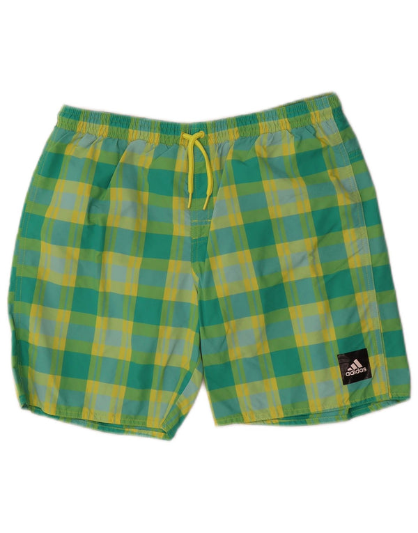 Adidas Boys Swimming Σορτς 15-16 ετών Green Check Nylon