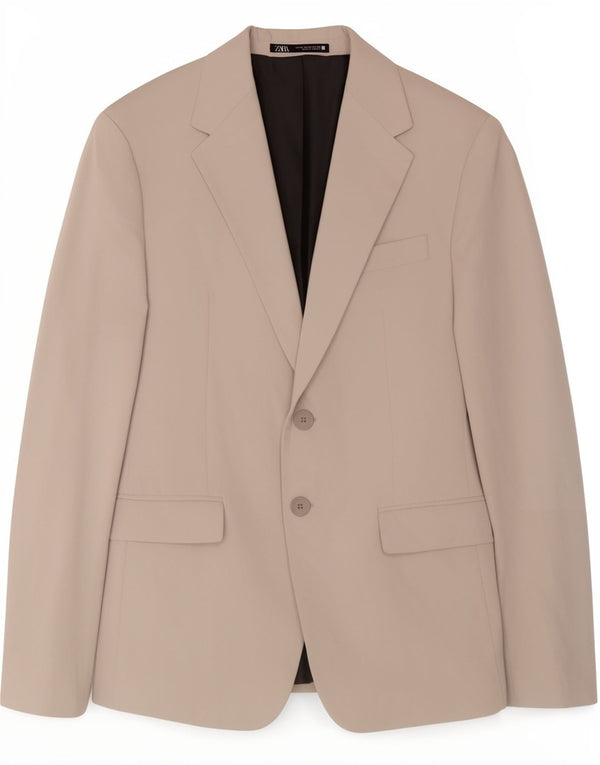Zara Ανδρικό τζάκετ μπλέιζερ με 2 κουμπιά EU 46 Small Grey Viscose Classic