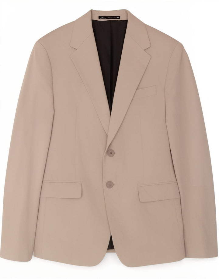 Zara Ανδρικό τζάκετ μπλέιζερ με 2 κουμπιά EU 46 Small Grey Viscose Classic