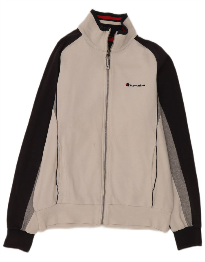 Ανδρική αθλητική φόρμα Champion Top Jacket μεσαίο λευκό χρώμα, βαμβακερό
