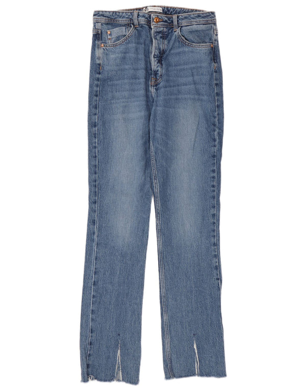 Zara Γυναικείο Straight Jeans EU 40 Medium W30 L32 Blue Cotton