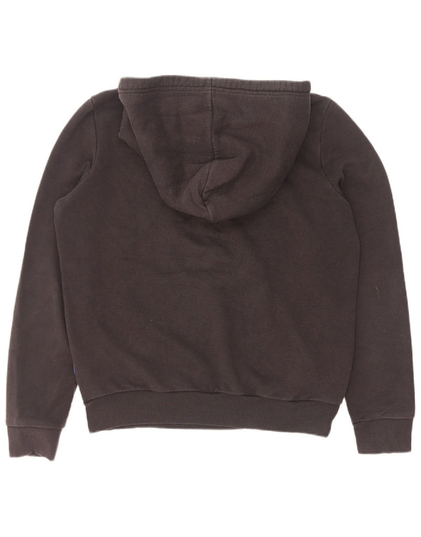 Adidas Γυναικείο Γραφικό Hoodie Jumper UK 14 μεγάλο μαύρο βαμβακερό
