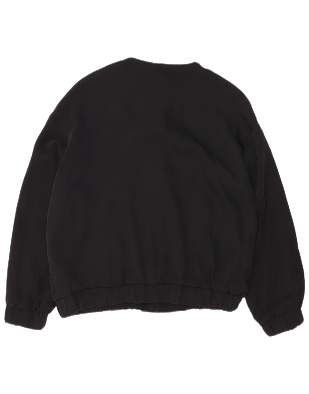 Zara Γυναικείο Oversized Bomber Jacket UK 10 Small Black Polyester