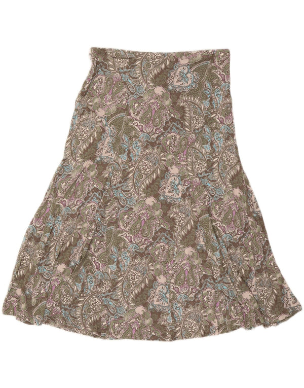 Marks & Spencer Γυναικεία φούστα A-Line UK 14 Μεγάλη W32 Γκρι Paisley Viscose
