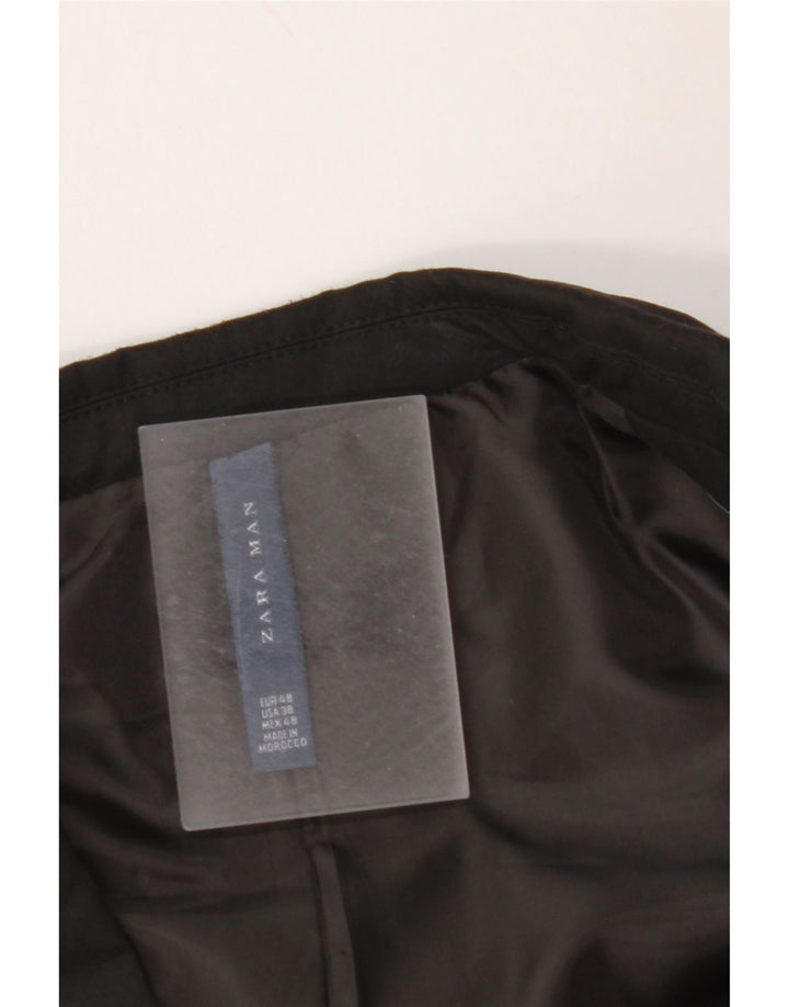 ZARA Ανδρικό σακάκι μπλέιζερ με 2 κουμπιά EU 48 Μεσαίο μαύρο