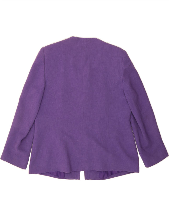 EASTEX Womens 3 Button Blazer Jacket UK 16 Large Purple Polyester Vintage Eastex and Second-Hand Eastex from Messina Hembry 