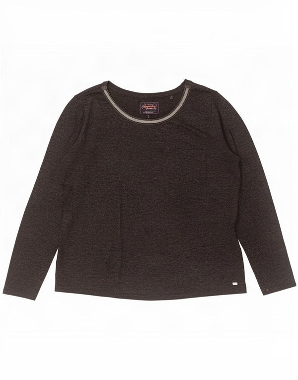 Superdry Γυναικείο Μακρυμάνικο UK 18 XL Πολυεστέρας με γκρι φλύκταινες