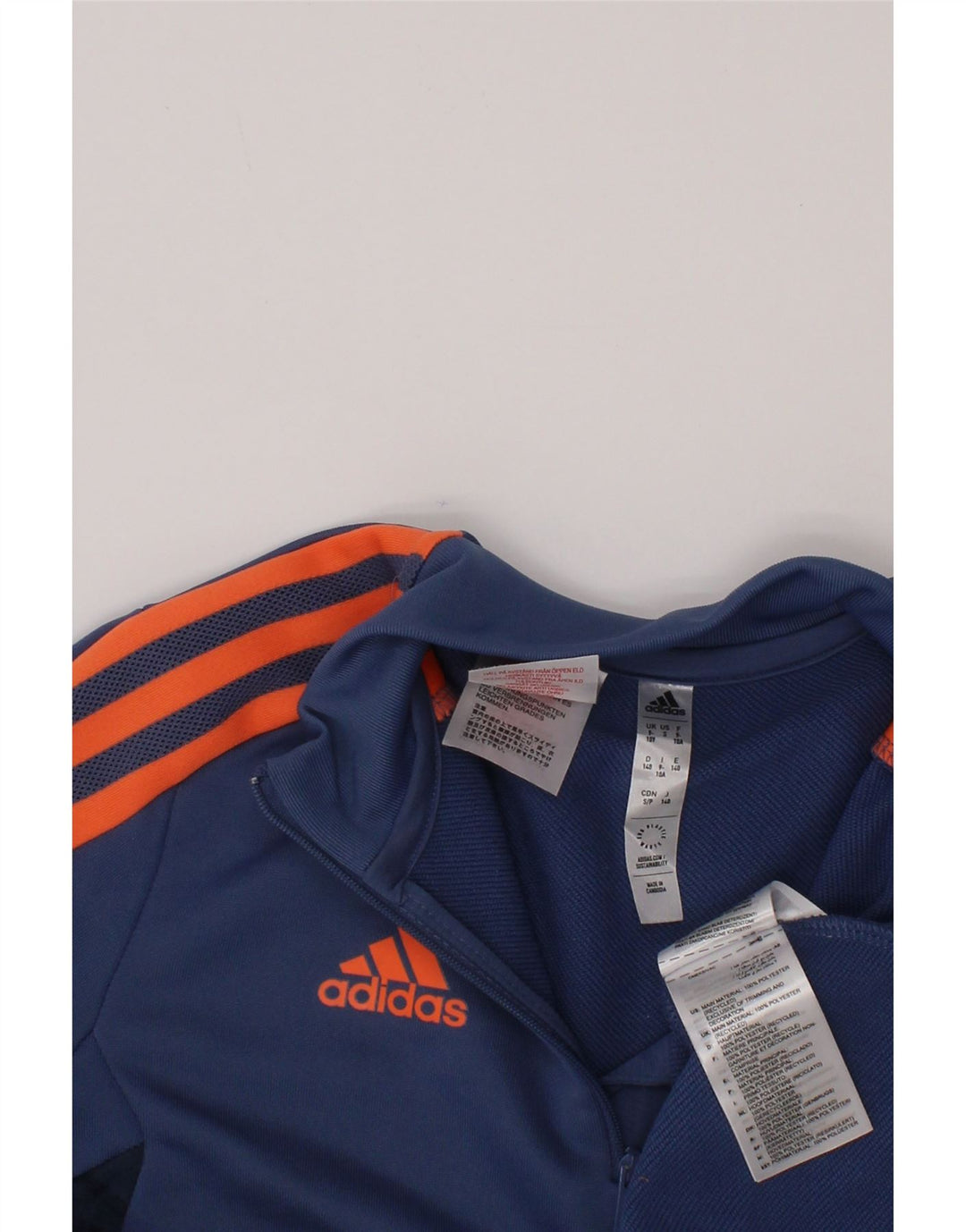 Adidas Boys Μάντσεστερ Γιουνάιτεντ Πουλόβερ φόρμα φόρμας 9-10 ετών μπλε