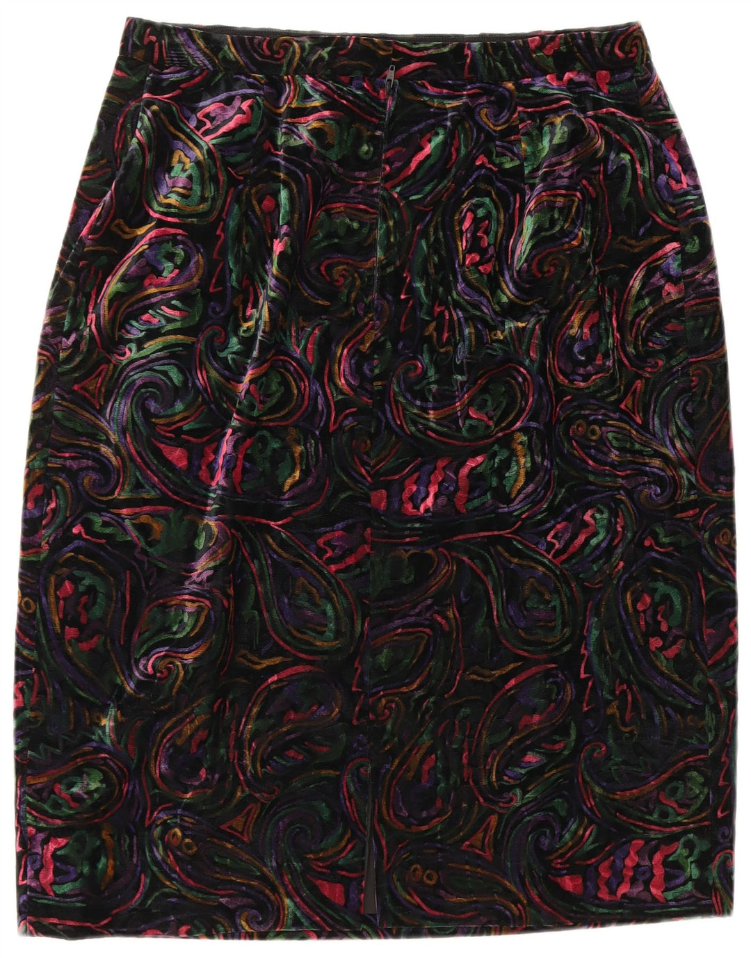 VINTAGE Γυναικείο Σετ Φούστας 2 τεμαχίων με 1 Κουμπί UK 12 Μεσαίο W32 Πολύχρωμο