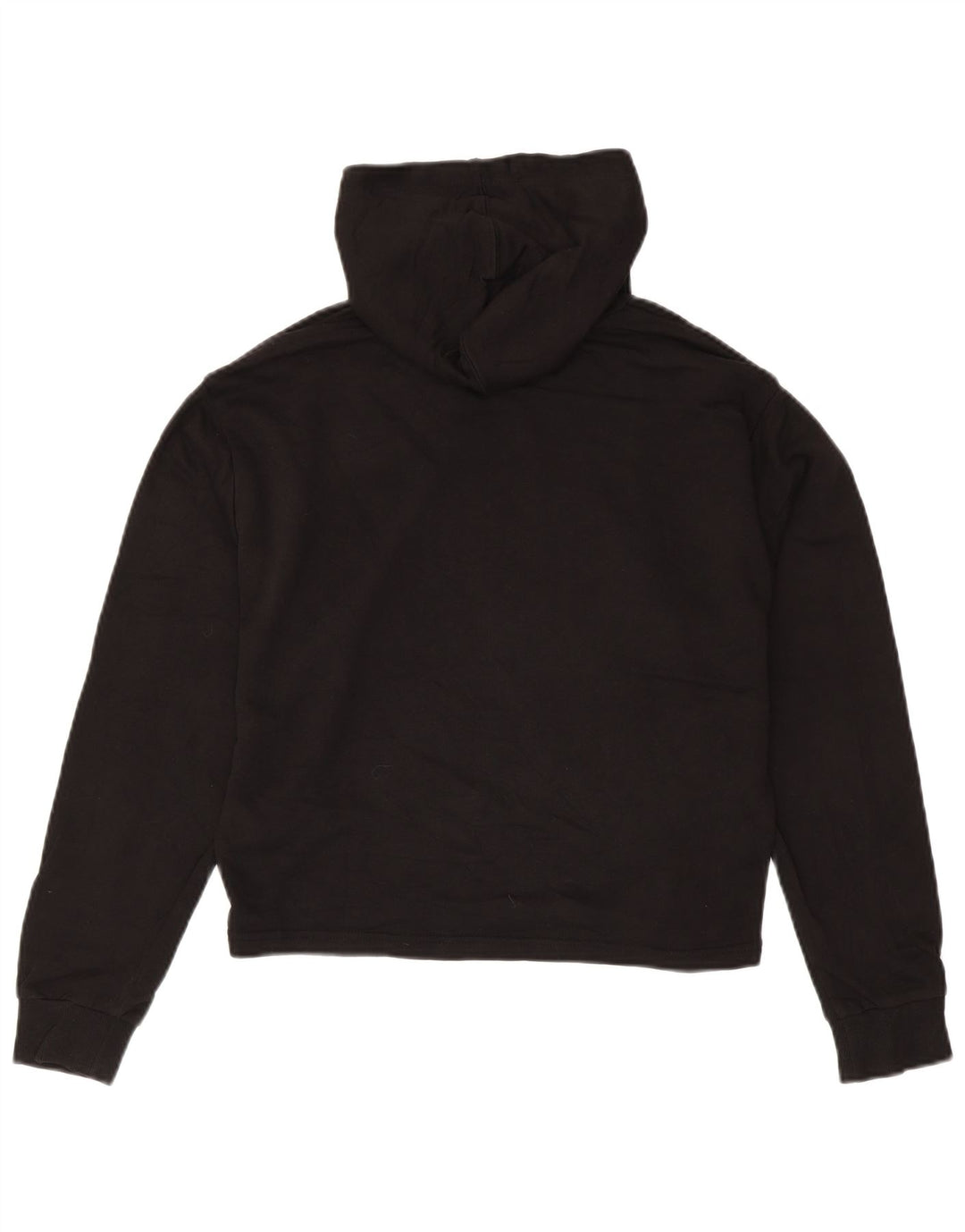 Γυναικεία PUMA Oversized Crop Graphic Hoodie Jumper UK 10 Small Black Cotton