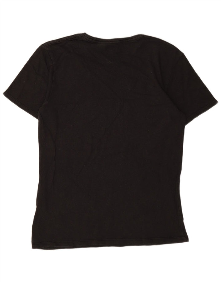 LEVI'S Womens Graphic T-Shirt Top UK 14 Medium Black Cotton