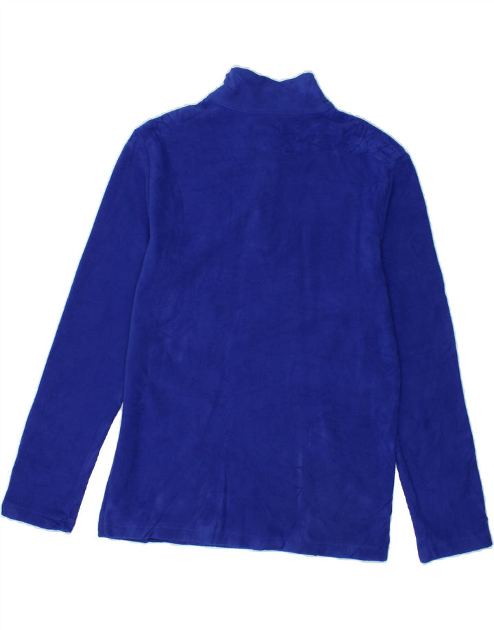 CHAPS Womens Zip Neck Fleece Jumper UK 14/16 Large Blue Polyester Vintage Chaps and Second-Hand Chaps from Messina Hembry 