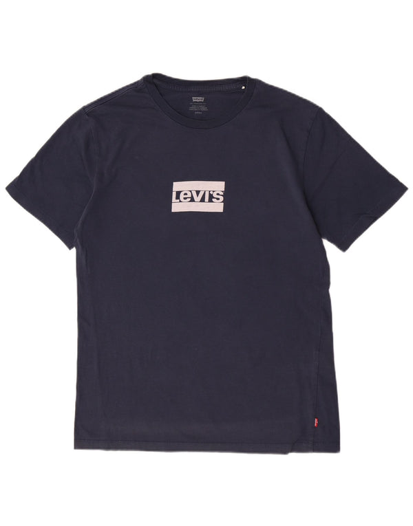 Ανδρικό γραφικό μπλουζάκι Levi's Small Navy Blue από βαμβάκι
