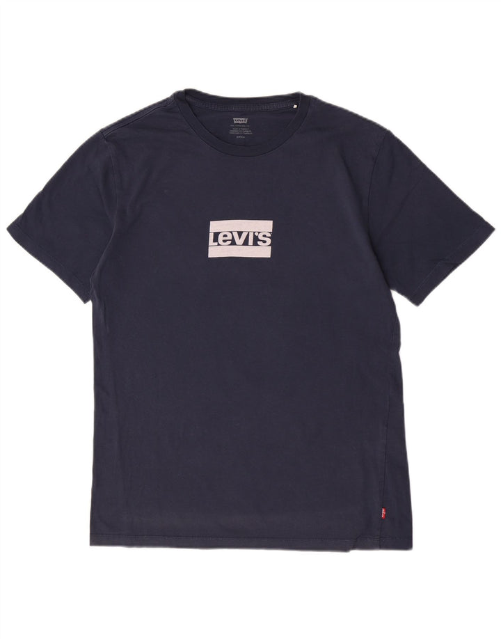 Ανδρικό γραφικό μπλουζάκι Levi's Small Navy Blue από βαμβάκι