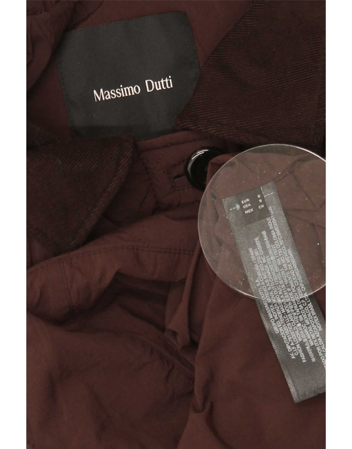 Massimo Dutti Γυναικείο υπερμεγέθη καπιτονέ μπουφάν UK 10 Μικρό καφέ πολυεστέρας
