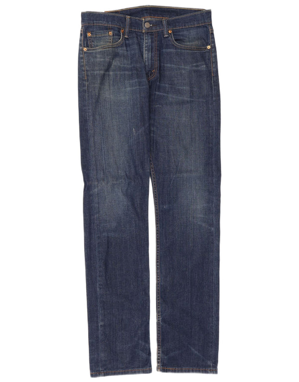 Levi's Womens 513 Straight Jeans W31 L34 Blue Cotton