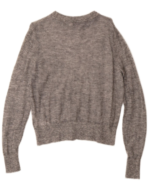 MINT VELVET Γυναικείο πουλόβερ με λαιμόκαυστο UK 18 XL γκρι μοχέρ