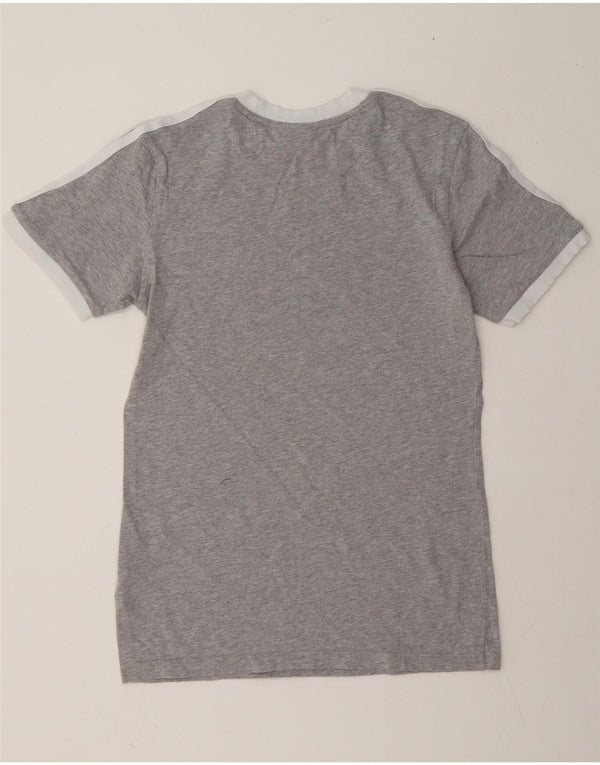 Γυναικείο T-Shirt Adidas Top UK 8 Μικρές γκρι βαμβακερές ίνες