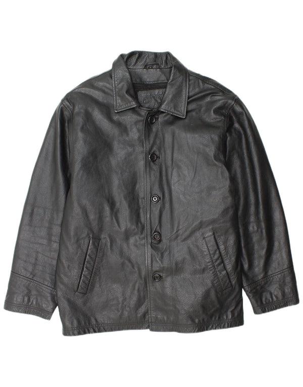 IRONSIDES Ανδρικό Δερμάτινο Μπουφάν UK 40 Large Μαύρο Δερμάτινο