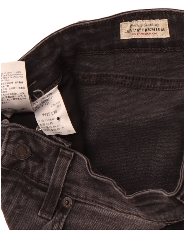 LEVI'S Γυναικείο 721 Ψηλό ψηλό Skinny Jeans W25 L27 Μαύρο
