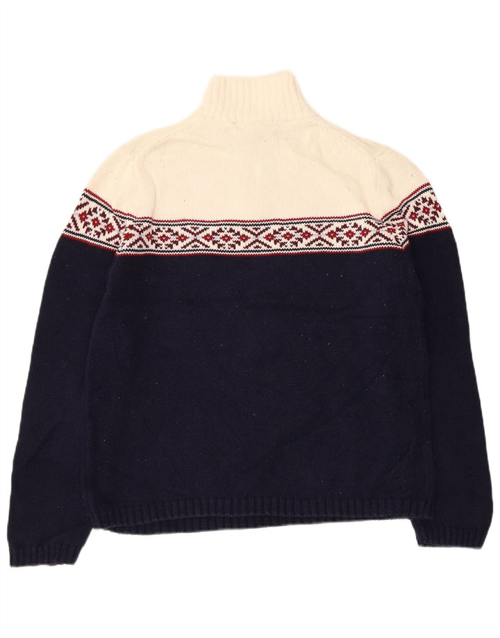 EDDIE BAUER Γυναικείο πουλόβερ με φερμουάρ UK 14 Medium Navy Blue