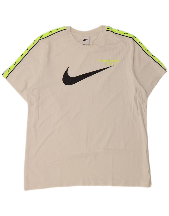 Ανδρικό γραφικό μπλουζάκι Nike Top XL White Colourblock
