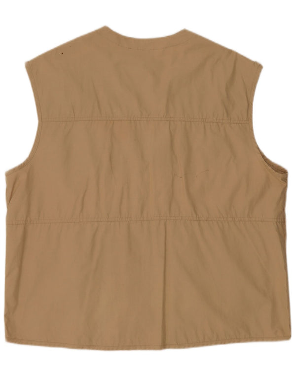 Diadora Mens Utility Gilet UK 42 XL Beige Cotton