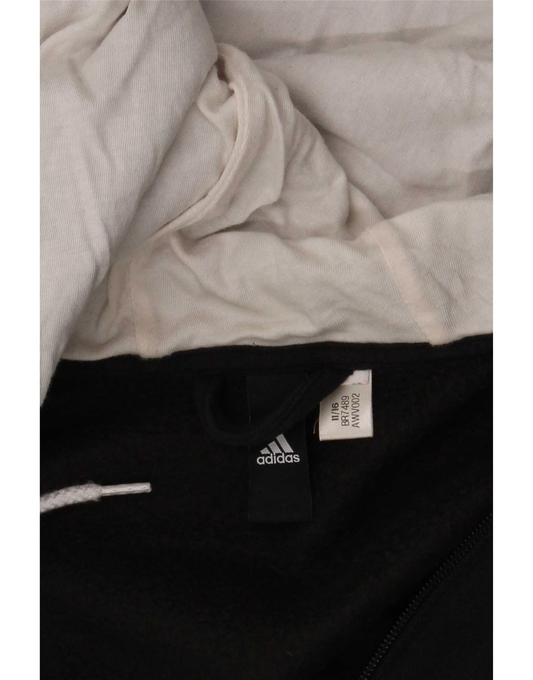 Ανδρικό πουλόβερ Adidas με κουκούλα με φερμουάρ σε μεγάλο μαύρο