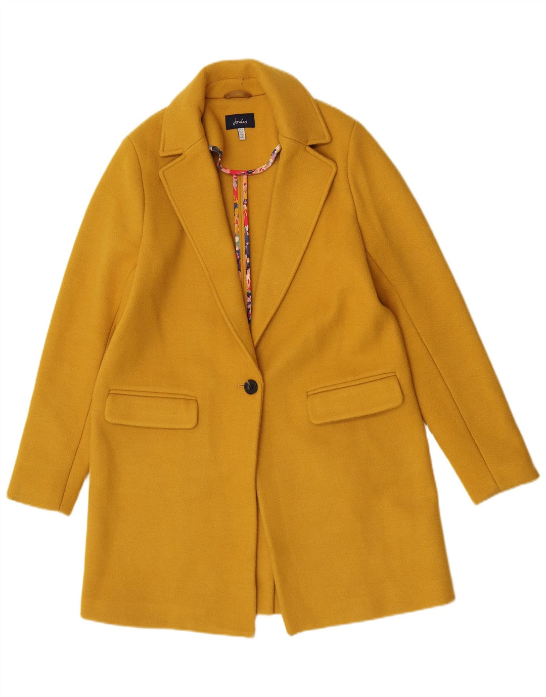 Joules Γυναικείο Πανωφόρι UK 10 Small Yellow Polyester Classic