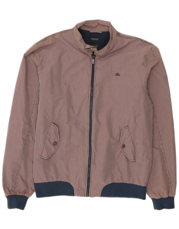 Ανδρικό μπουφάν Quiksilver Bomber UK 42 XL Red Gingham Cotton