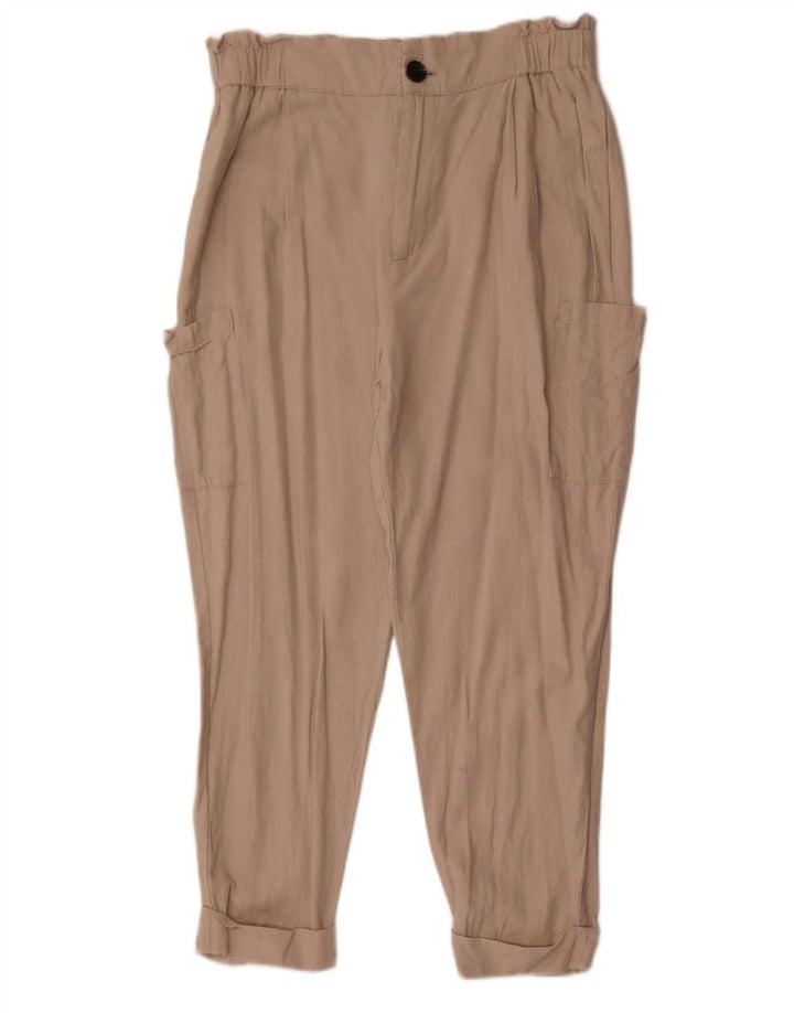 Zara Γυναικείο Παντελόνι Cargo Harem EU 40 Medium W30 L26 Beige