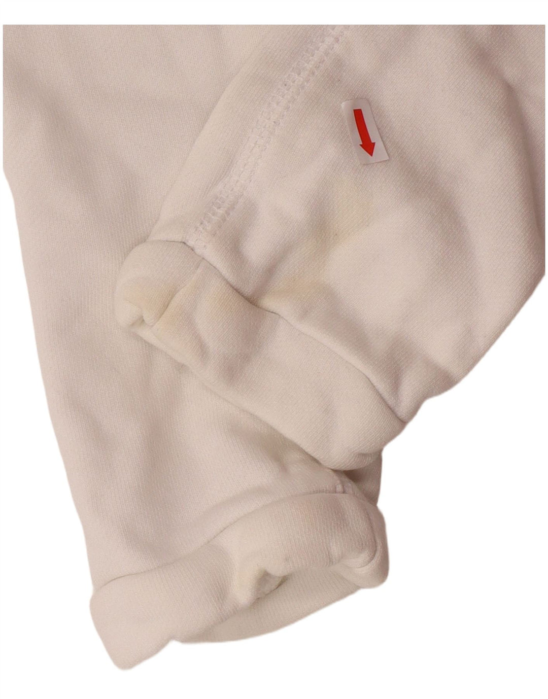 ADIDAS Γυναικείο Crop Graphic Hoodie Jumper UK 8 Small White Βαμβακερό