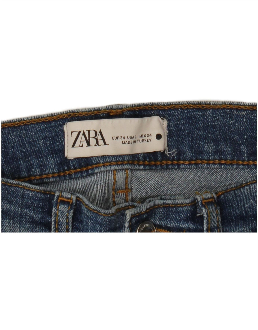 ZARA Γυναικείο Τζιν μποτάκι EU 34 2XS W24 L26 Μπλε