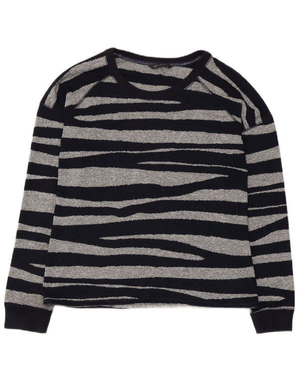 Marks & Spencer Γυναικεία μπλούζα μακρυμάνικη UK 12 Medium Navy Blue ριγέ