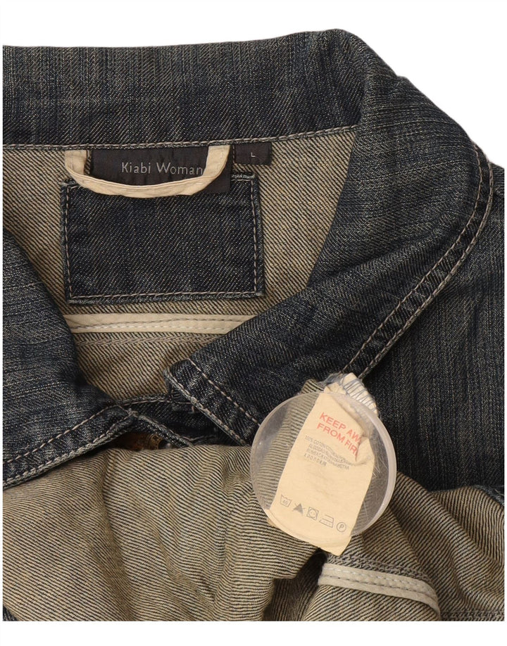 Kiabi Γυναικείο Τζιν Μπουφάν UK 14 Μεγάλο Μπλε Βαμβακερό