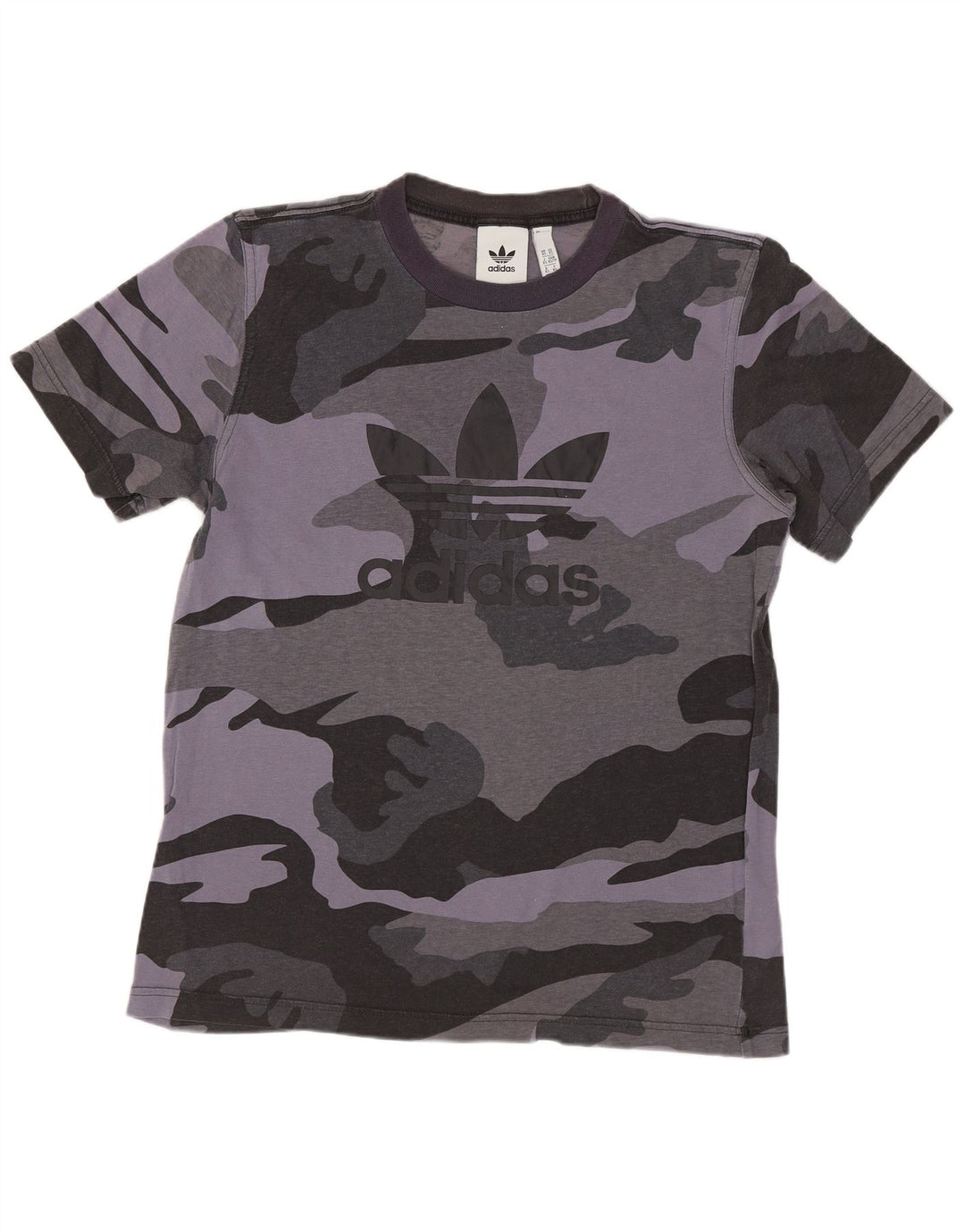 Ανδρικό γραφικό T-Shirt ADIDAS Top XS Γκρι βαμβακερό καμουφλάζ