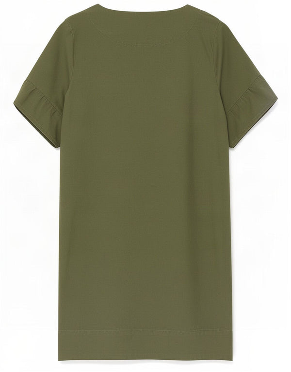Γυναικείο φόρεμα Whistles Shift UK 12 Medium Khaki Βαμβακερό