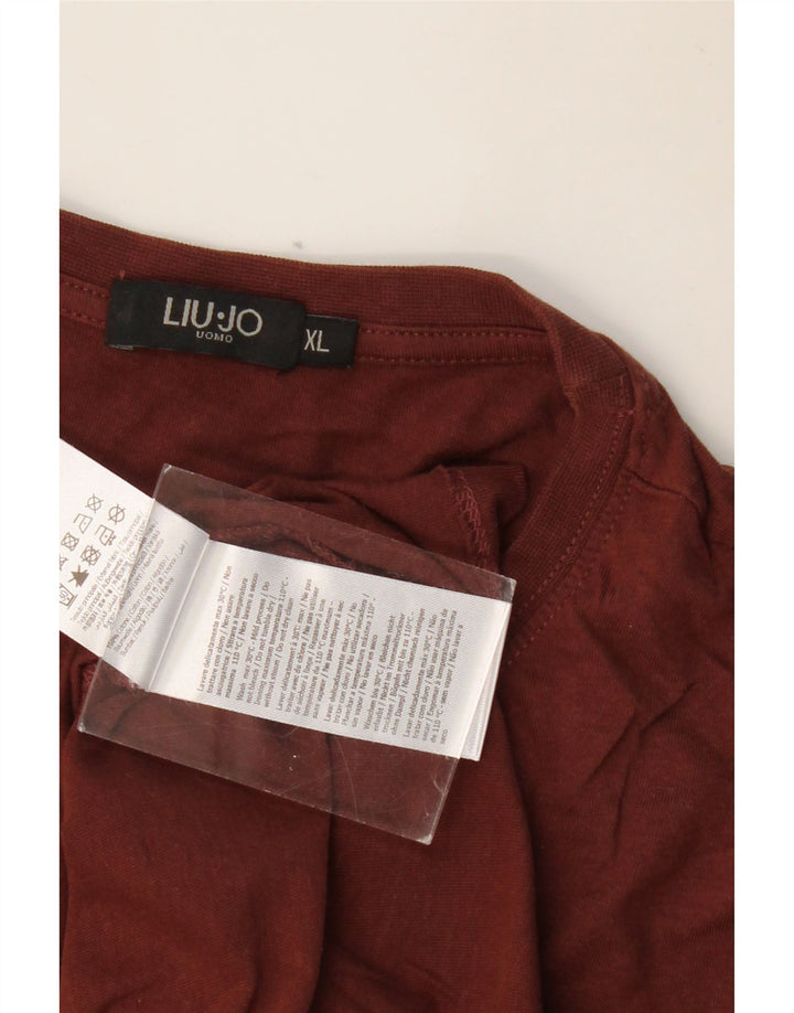 Ανδρικό T-Shirt LIU JO Top XL Maroon Cotton